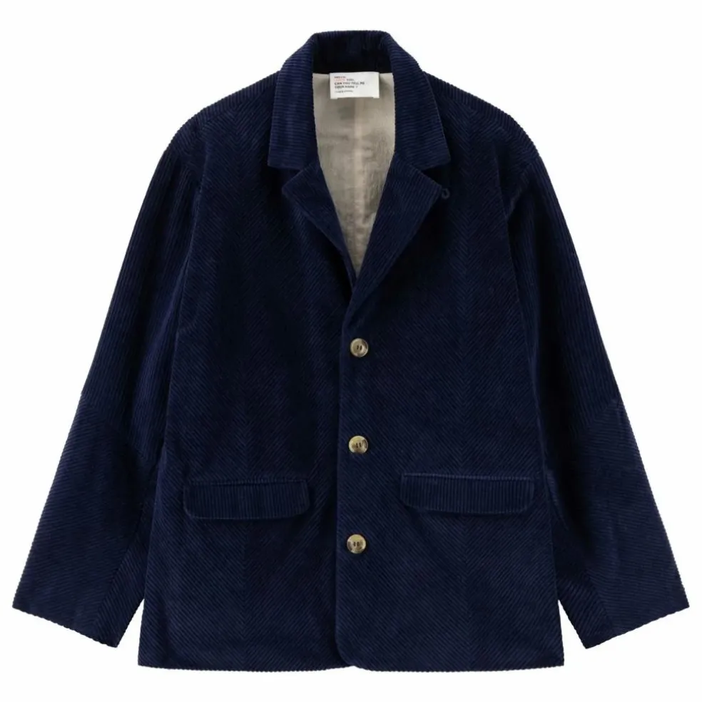 Veste Vivianne Velours Côtelé Coton Bio | Bleu marine
