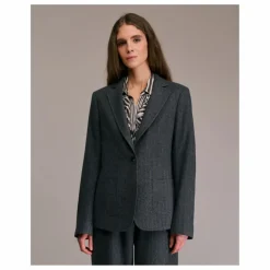 Veste Vorado Rayée Laine | Gris