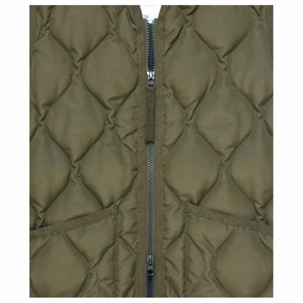 Veste Zippée Sans Manches Matelassée Military | Vert olive