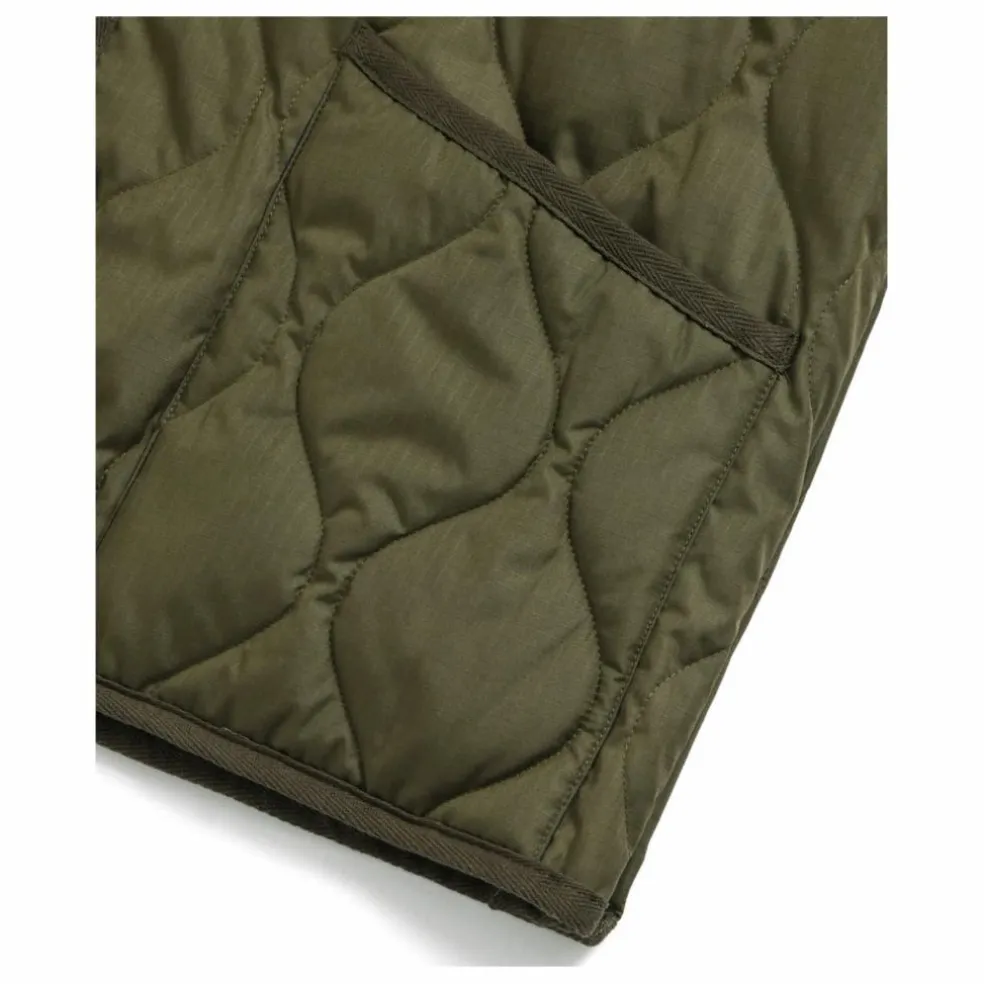 Veste Zippée Sans Manches Matelassée Military | Vert olive