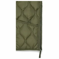 Veste Zippée Sans Manches Matelassée Military | Vert olive
