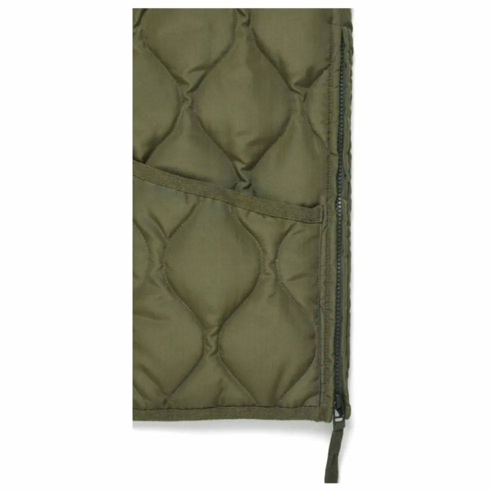 Veste Zippée Sans Manches Matelassée Military | Vert olive