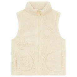 Veste Zippée sans manches Sherpa | Ecru