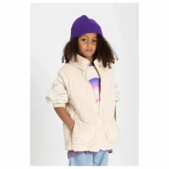 Veste Zippée sans manches Sherpa | Ecru