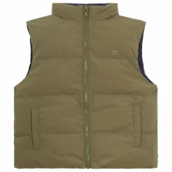 Veste Zippée sans manches réversible | Vert kaki