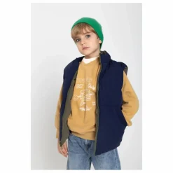 Veste Zippée sans manches réversible | Vert kaki