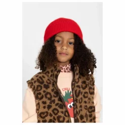Veste Zippée sans manches Sherpa AOP animal | Marron clair