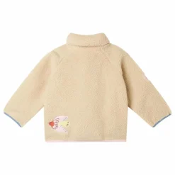 Vestes Boutons Façon Sherpa Oiseaux | Beige
