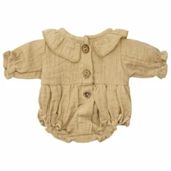 Vestiaire poupée - Barboteuse Léonore gaze de coton | Latte