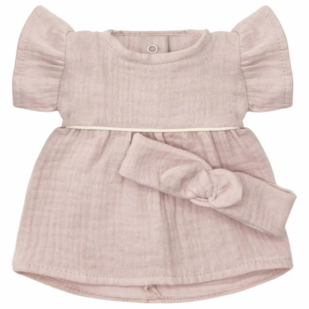 Vestiaire poupée - Robe Daisy et headband gaze de coton | Rose