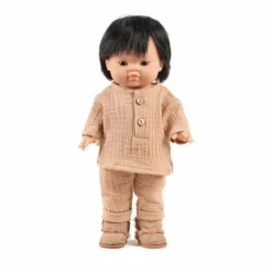 Vestiaire poupon - Ensemble Andrea gaze de coton | Latte
