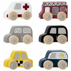 Voitures Avin en bois - set de 6