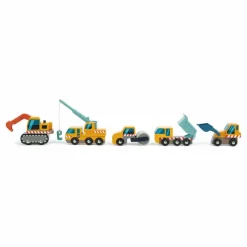 Voitures de Construction en bois - Set de 5