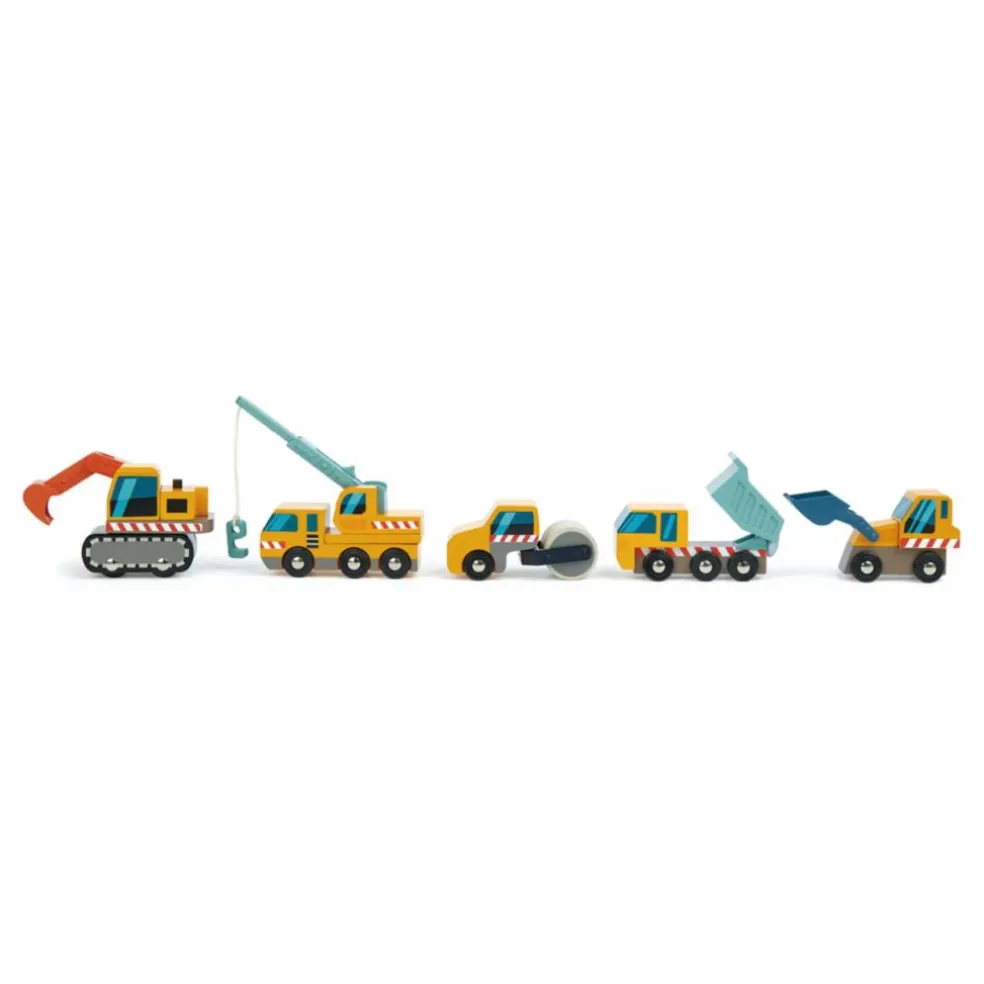 Voitures de Construction en bois - Set de 5