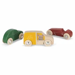 Voitures en bois FSC - Set de 9