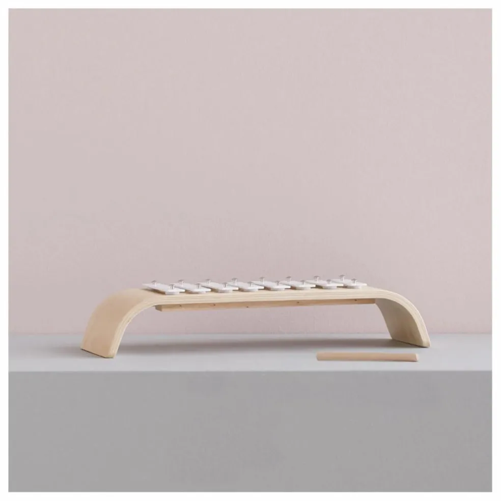 Xylophone en bois | Blanc